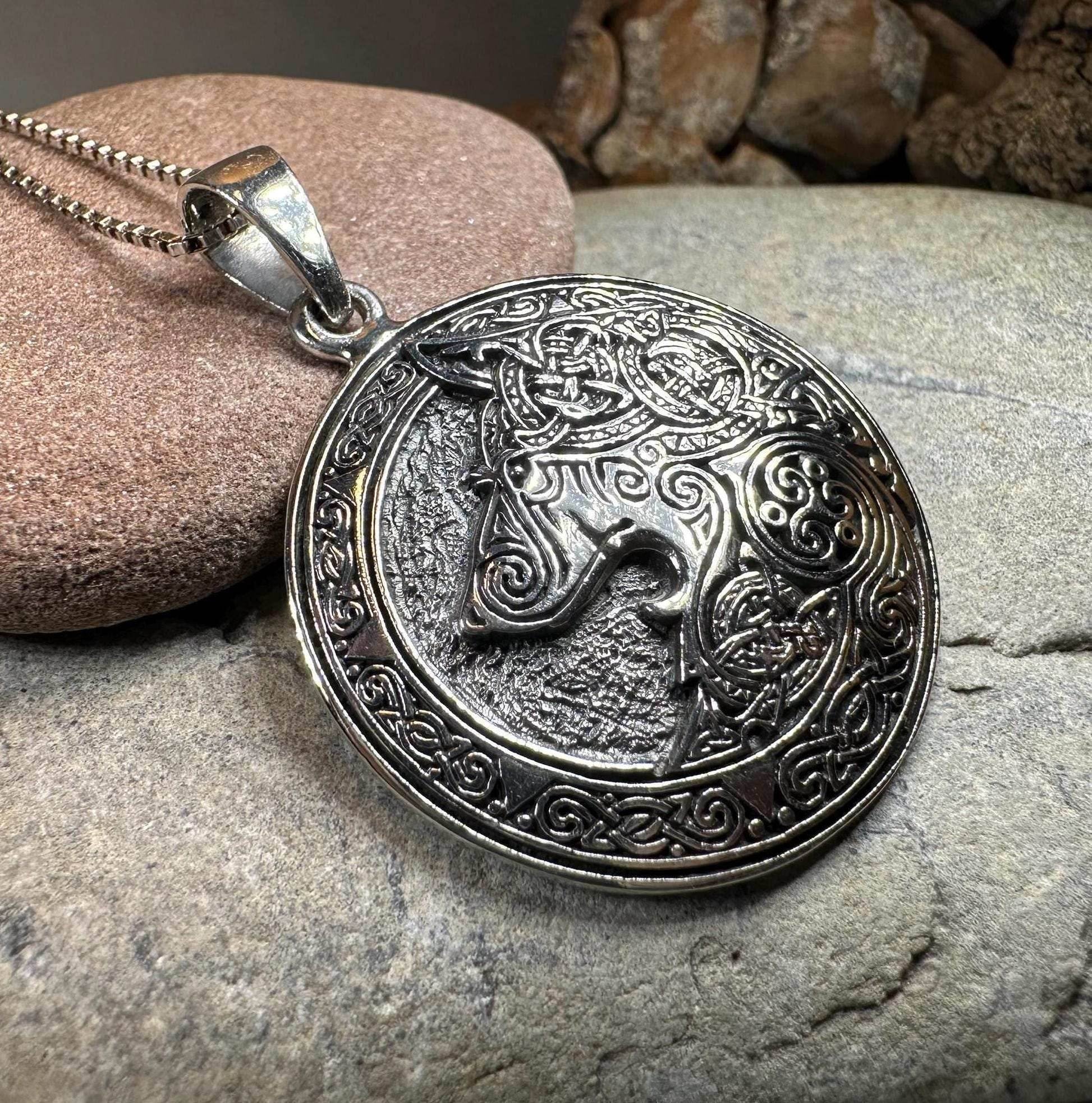 Forest Shadow Wolf Necklace - 