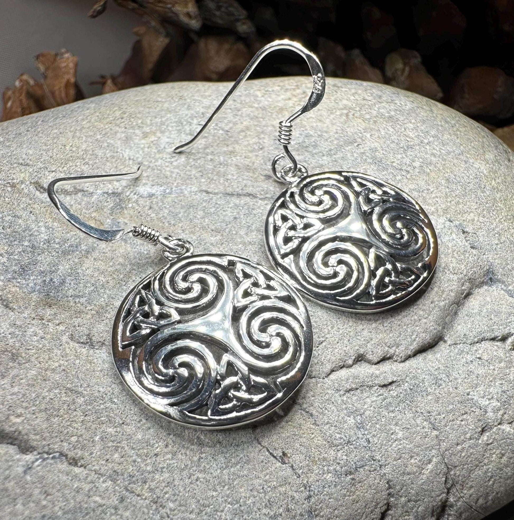 Skara Brae Celtic Spiral Earrings - 