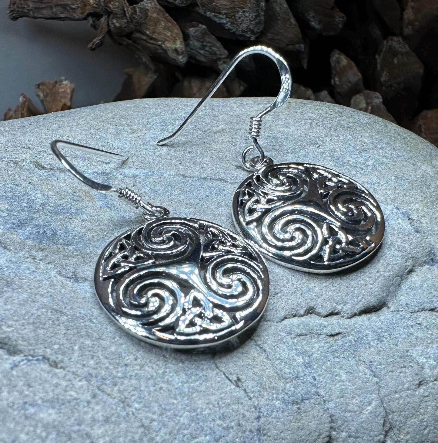 Skara Brae Celtic Spiral Earrings - 