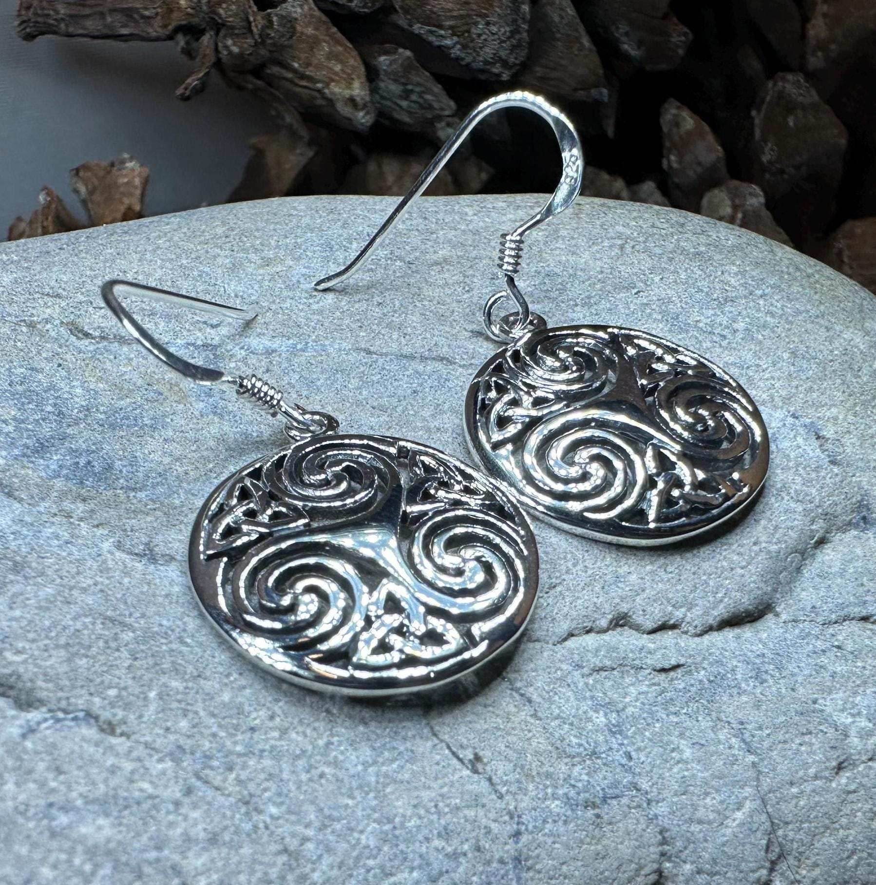 Skara Brae Celtic Spiral Earrings - 