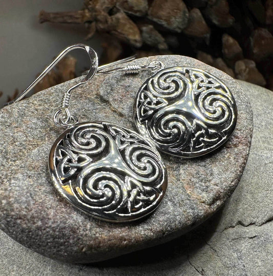 Skara Brae Celtic Spiral Earrings - 