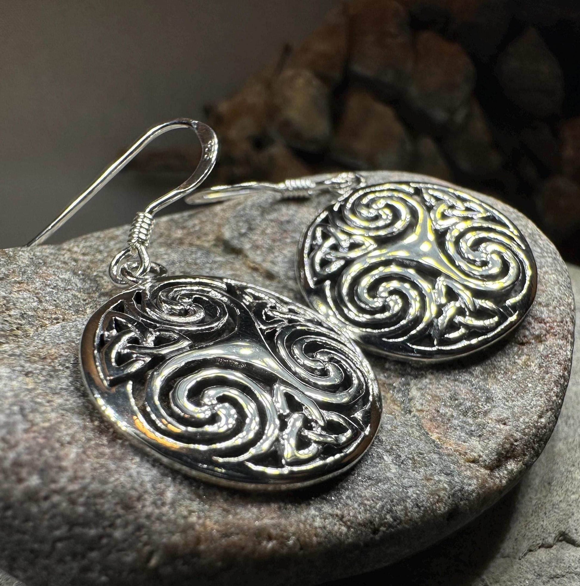 Skara Brae Celtic Spiral Earrings - 