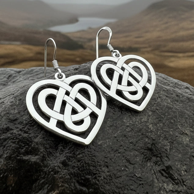 Gràidhear Celtic Heart Earrings