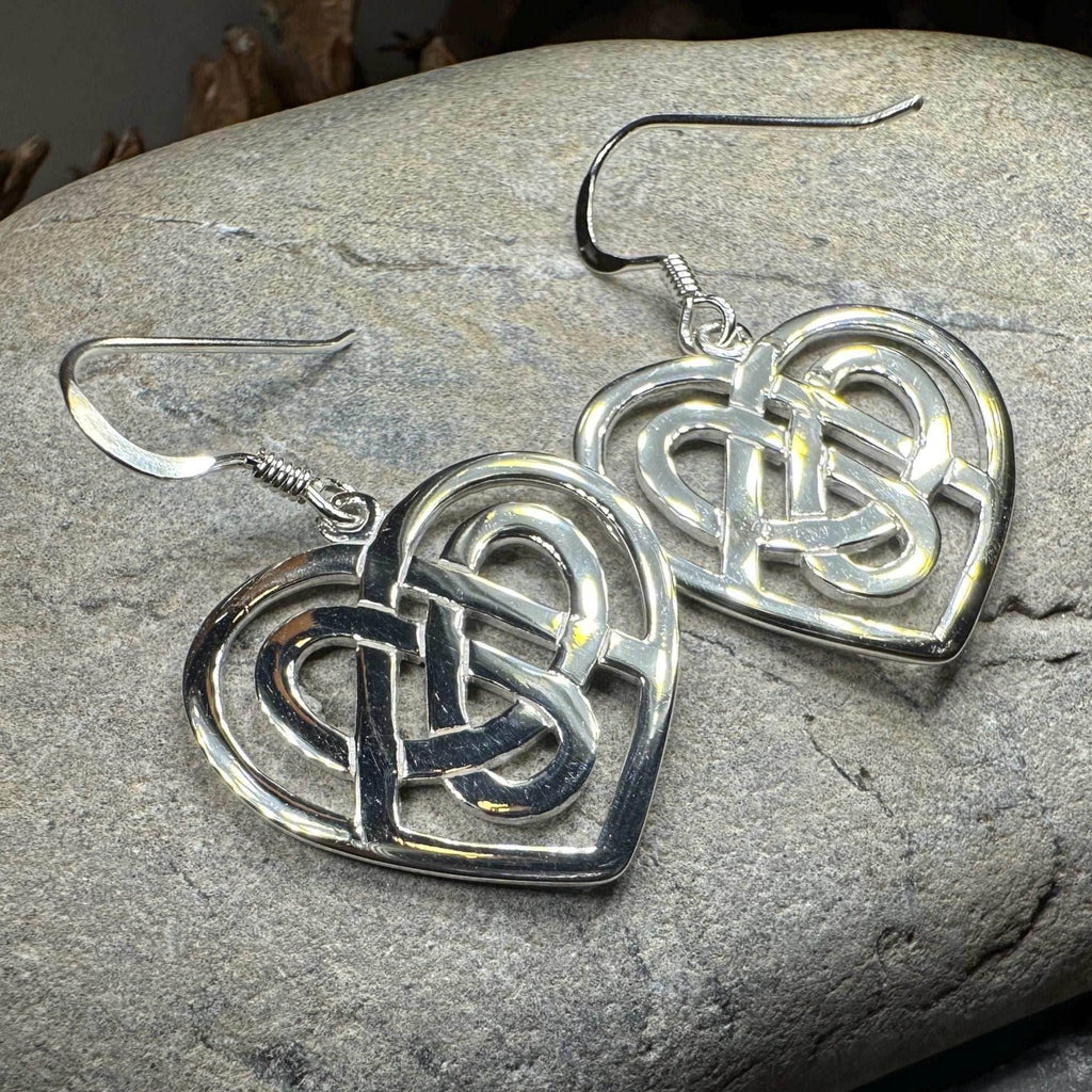 Gràidhear Celtic Heart Earrings - 