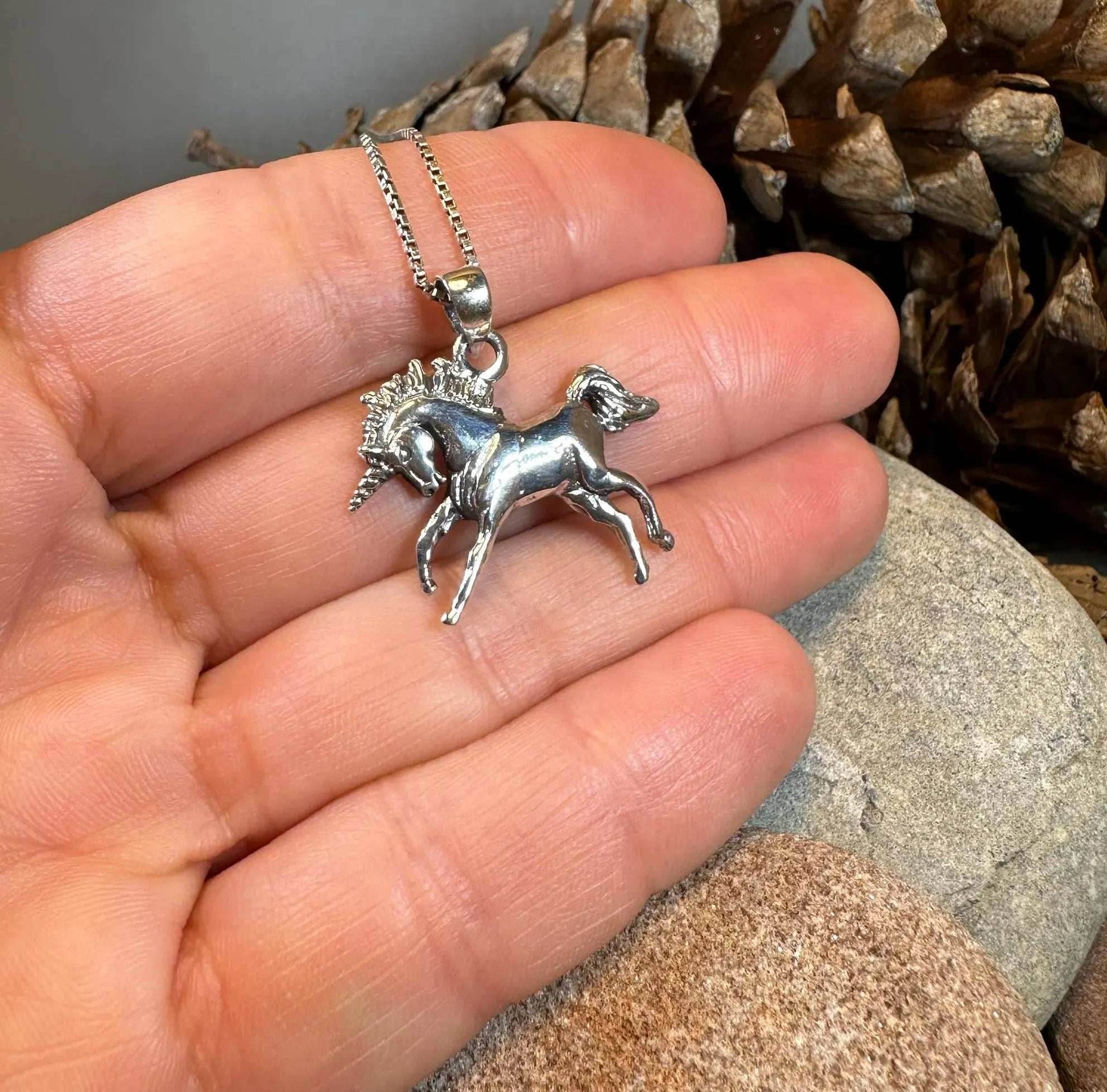 Prancing Unicorn Necklace - 