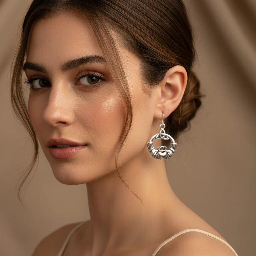 Claddagh Trinity Knot Earrings