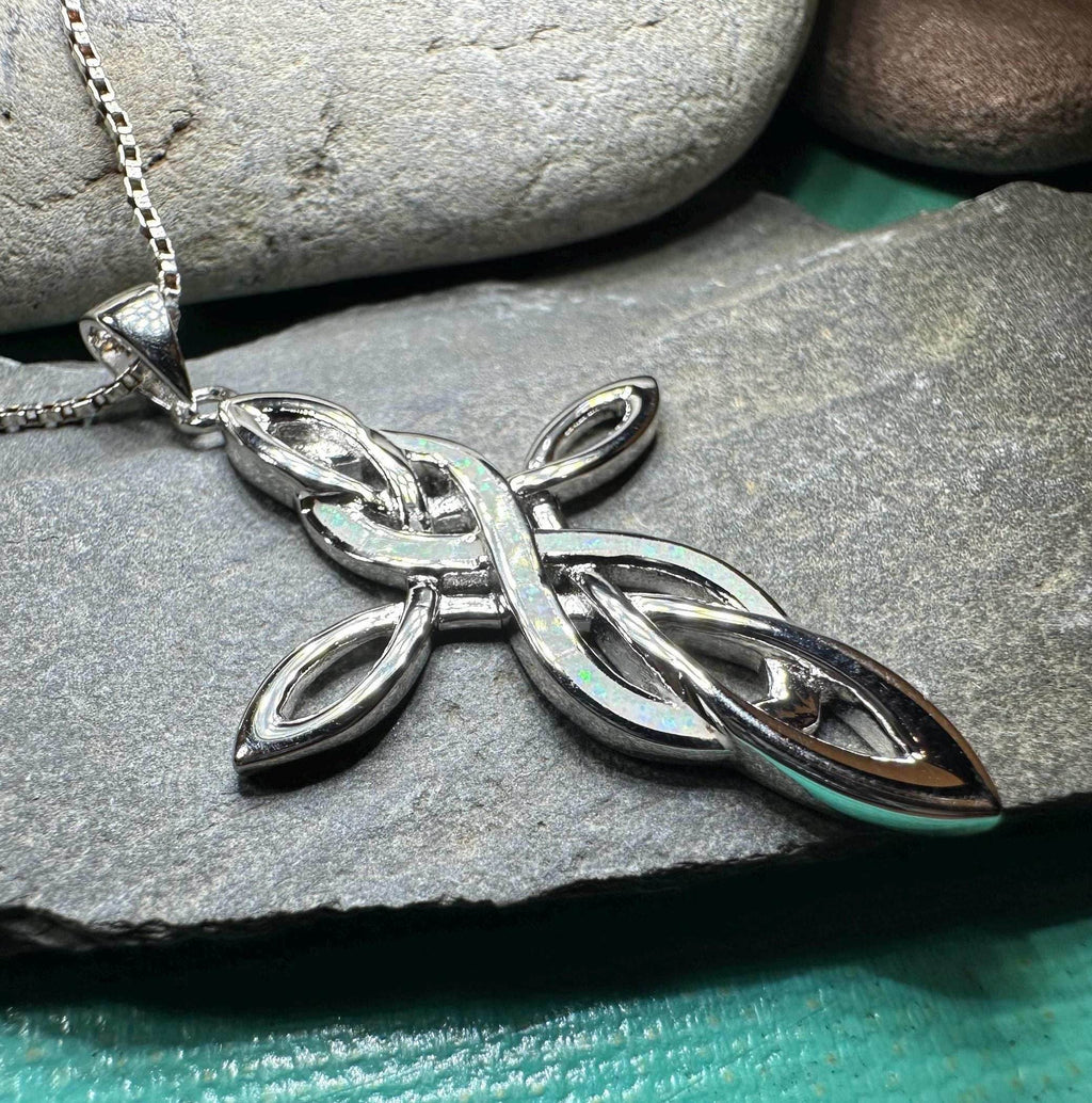 Infinity Celtic Cross Necklace - 18 / Blue