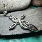 Infinity Celtic Cross Necklace - 18 / Blue