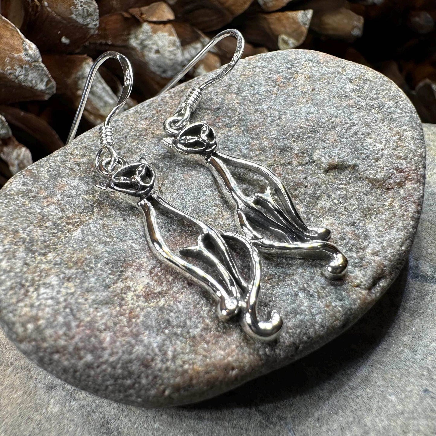 Roxie Celtic Cat Earrings - 