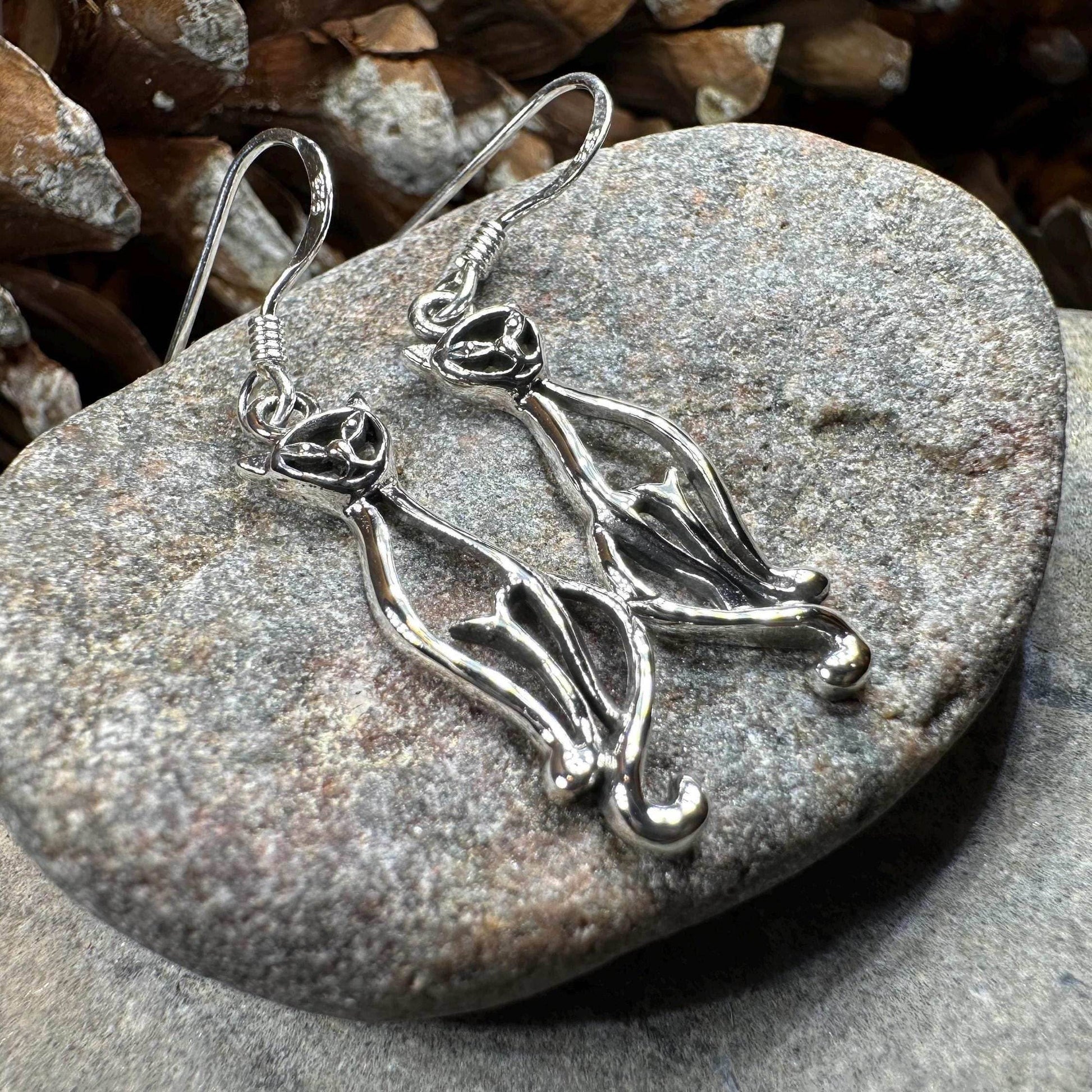 Roxie Celtic Cat Earrings - 