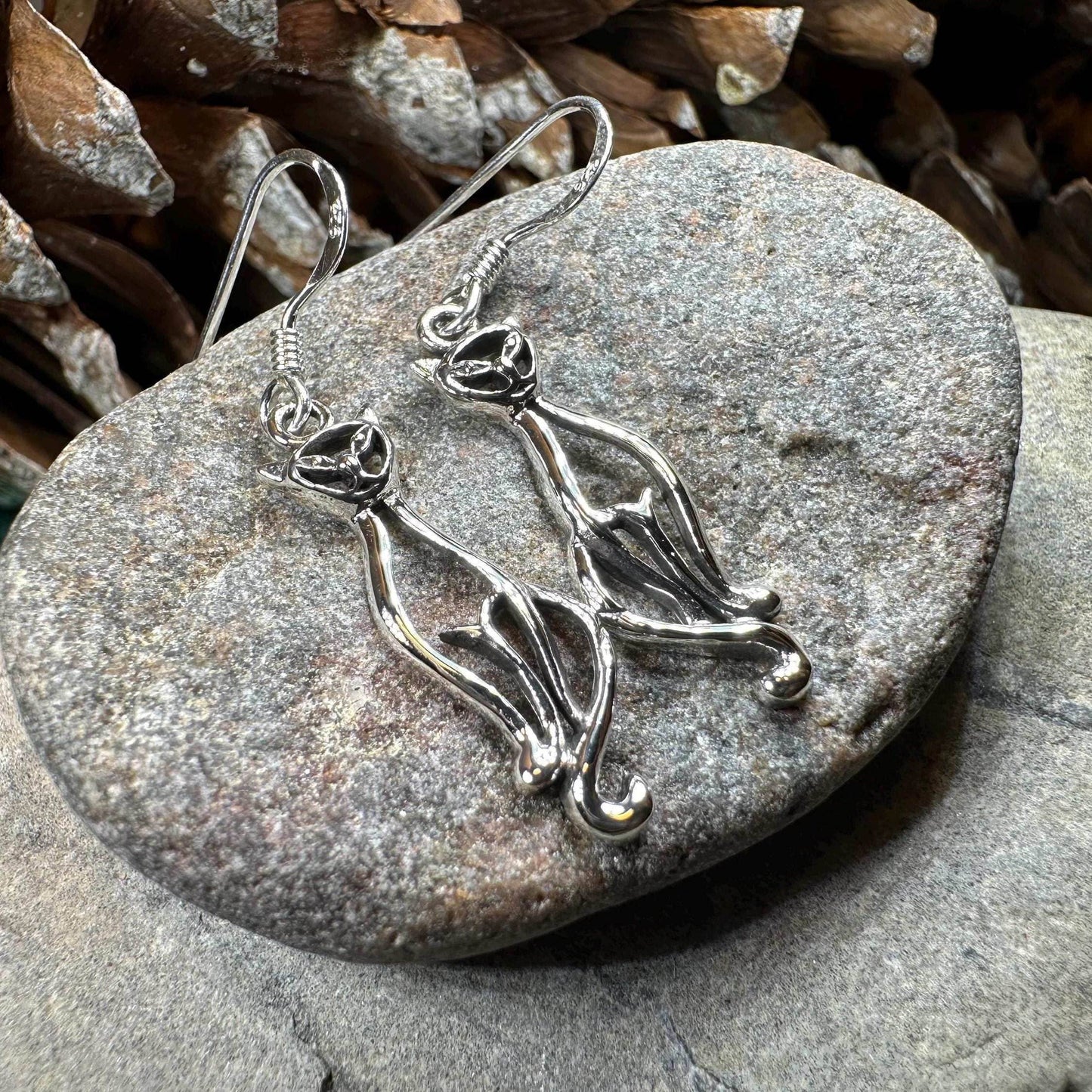 Roxie Celtic Cat Earrings - 