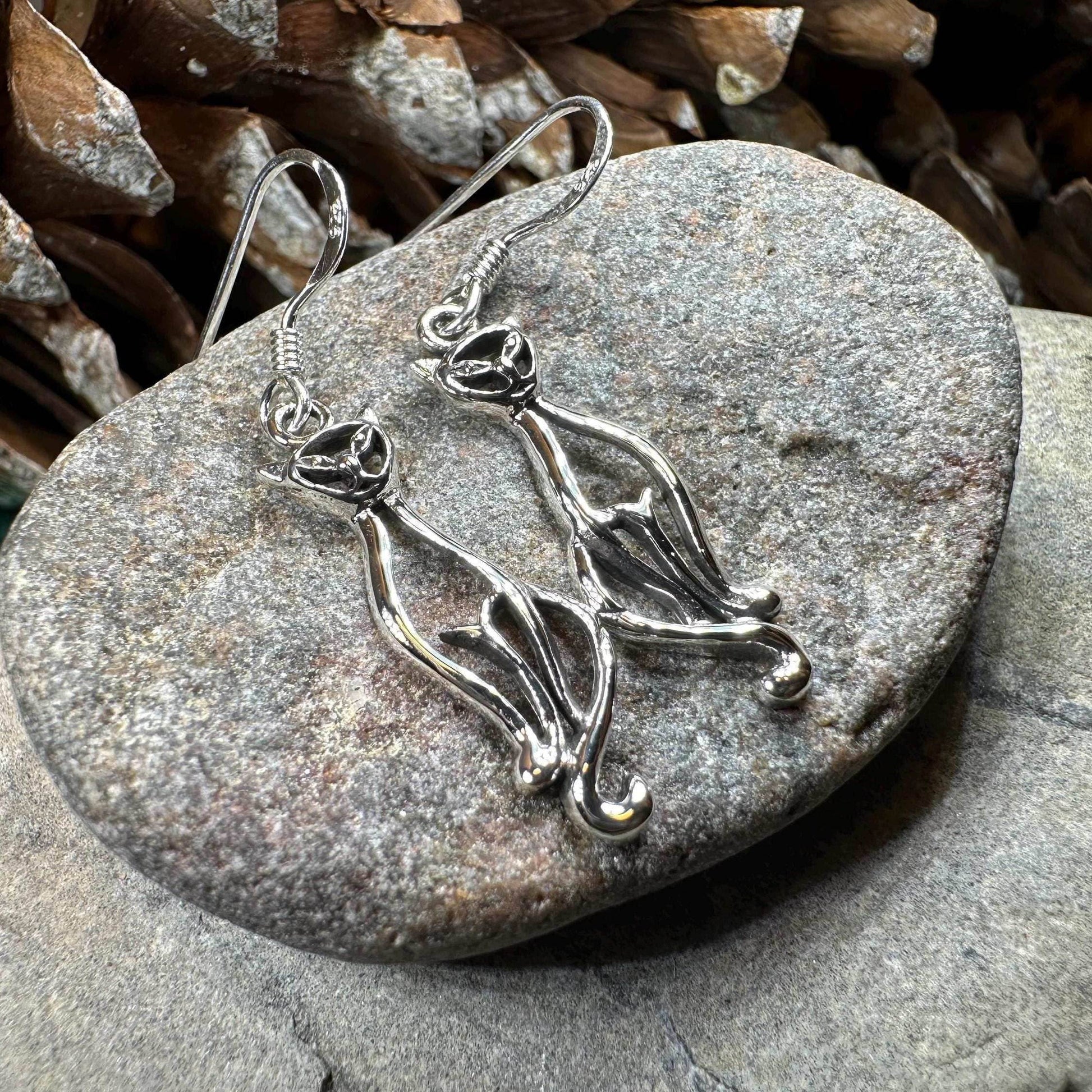 Roxie Celtic Cat Earrings - 
