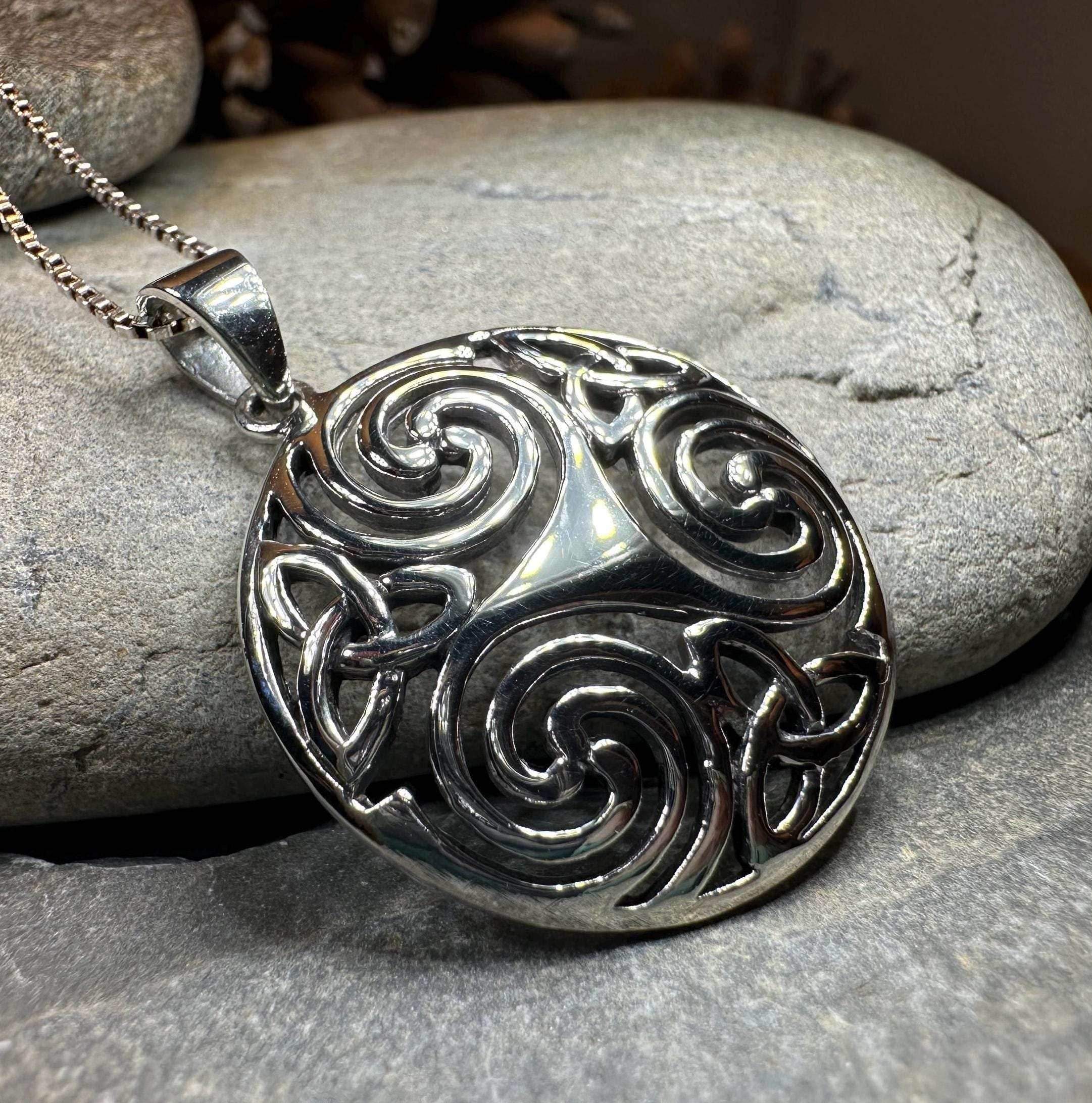 Loughcrew Celtic Spiral Necklace - 18