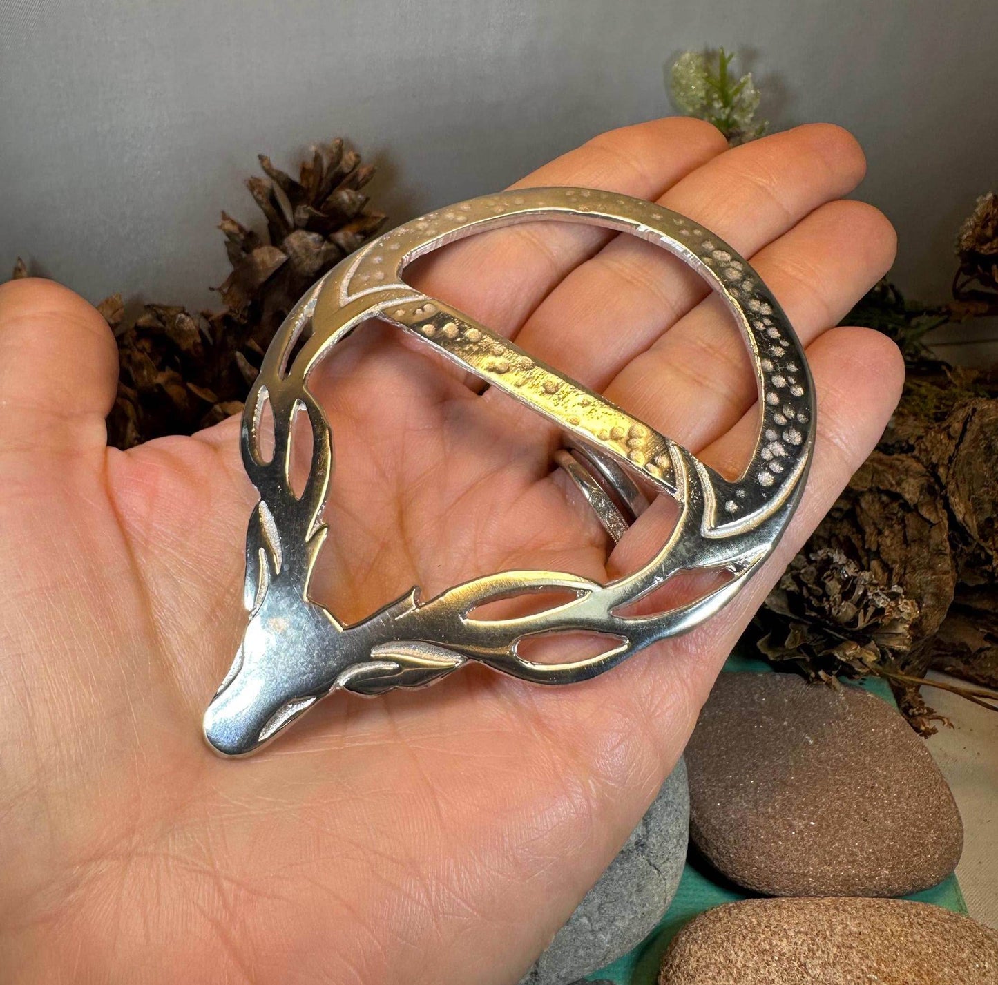 Stag Scarf Ring - 