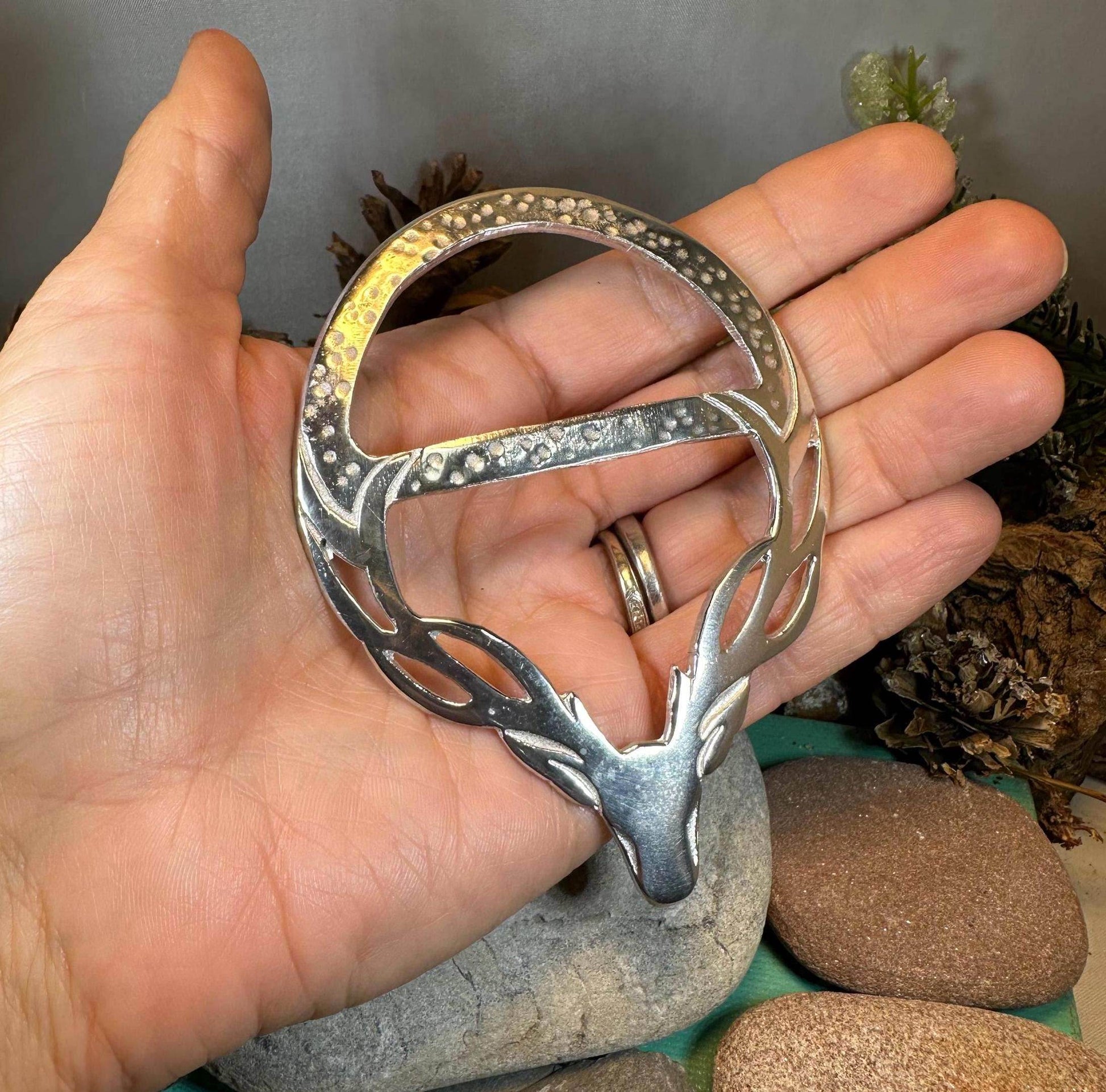 Stag Scarf Ring - 