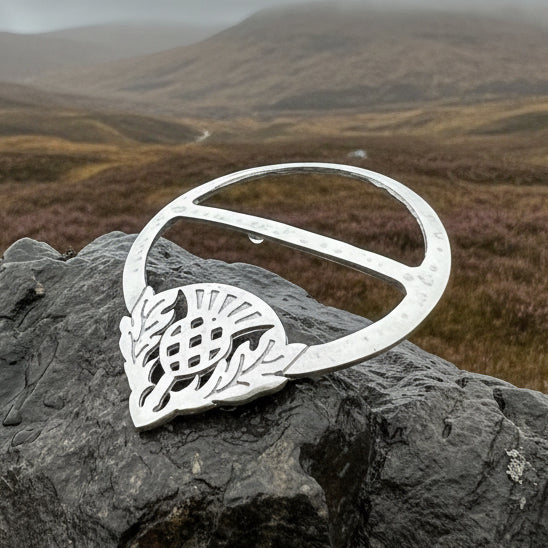Celtic Thistle Scarf Ring