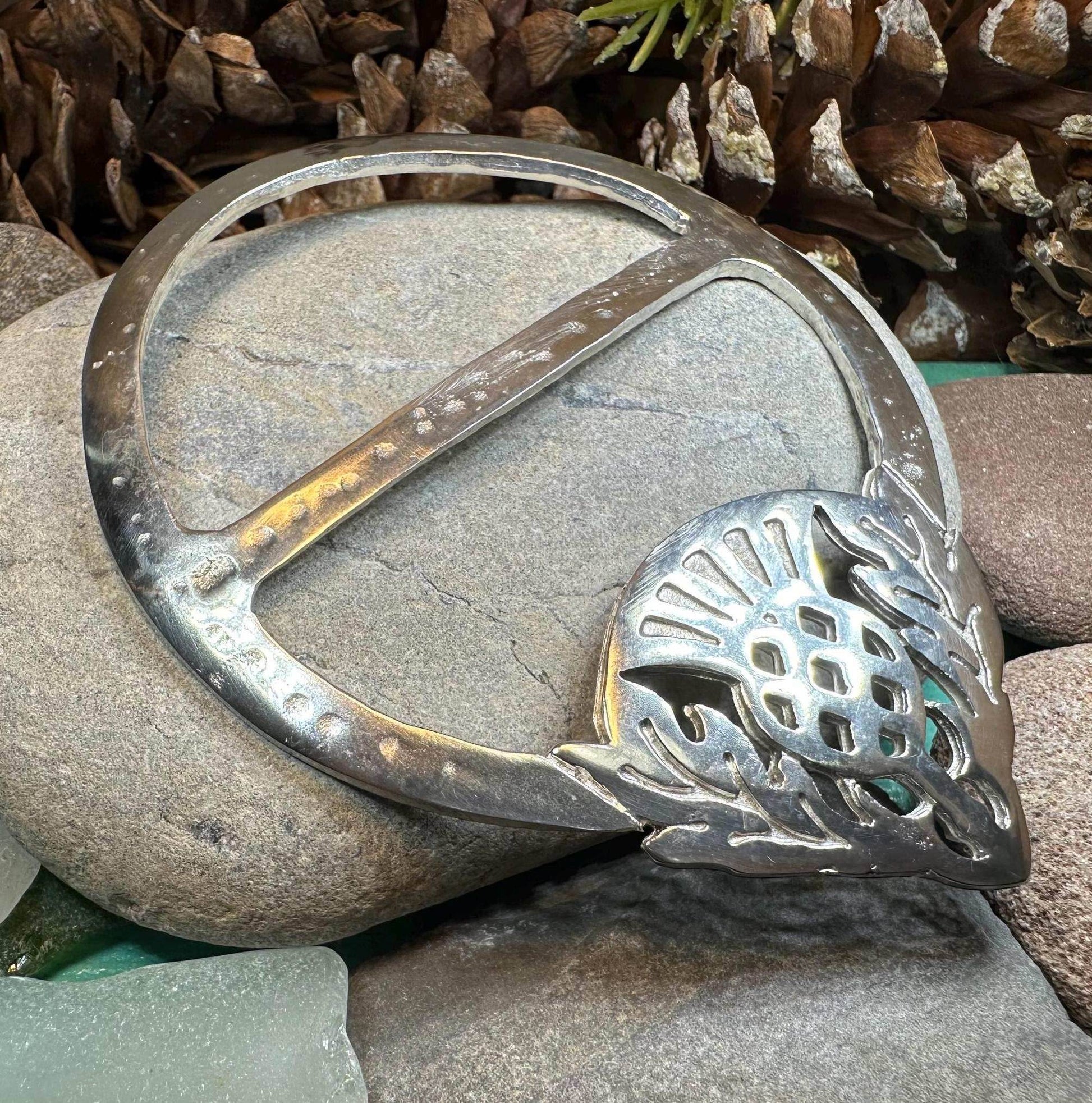 Celtic Thistle Scarf Ring - 