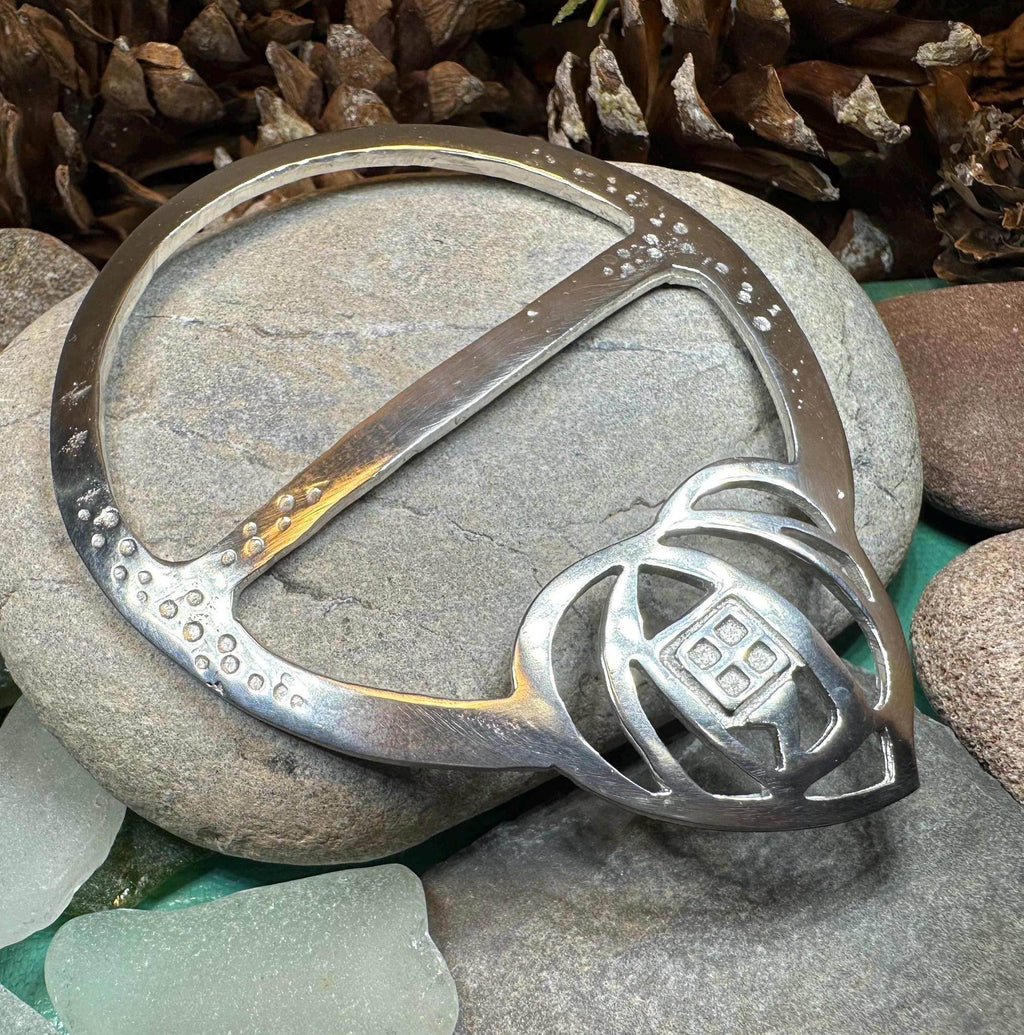 Celtic Mackintosh Heart Scarf Ring - 