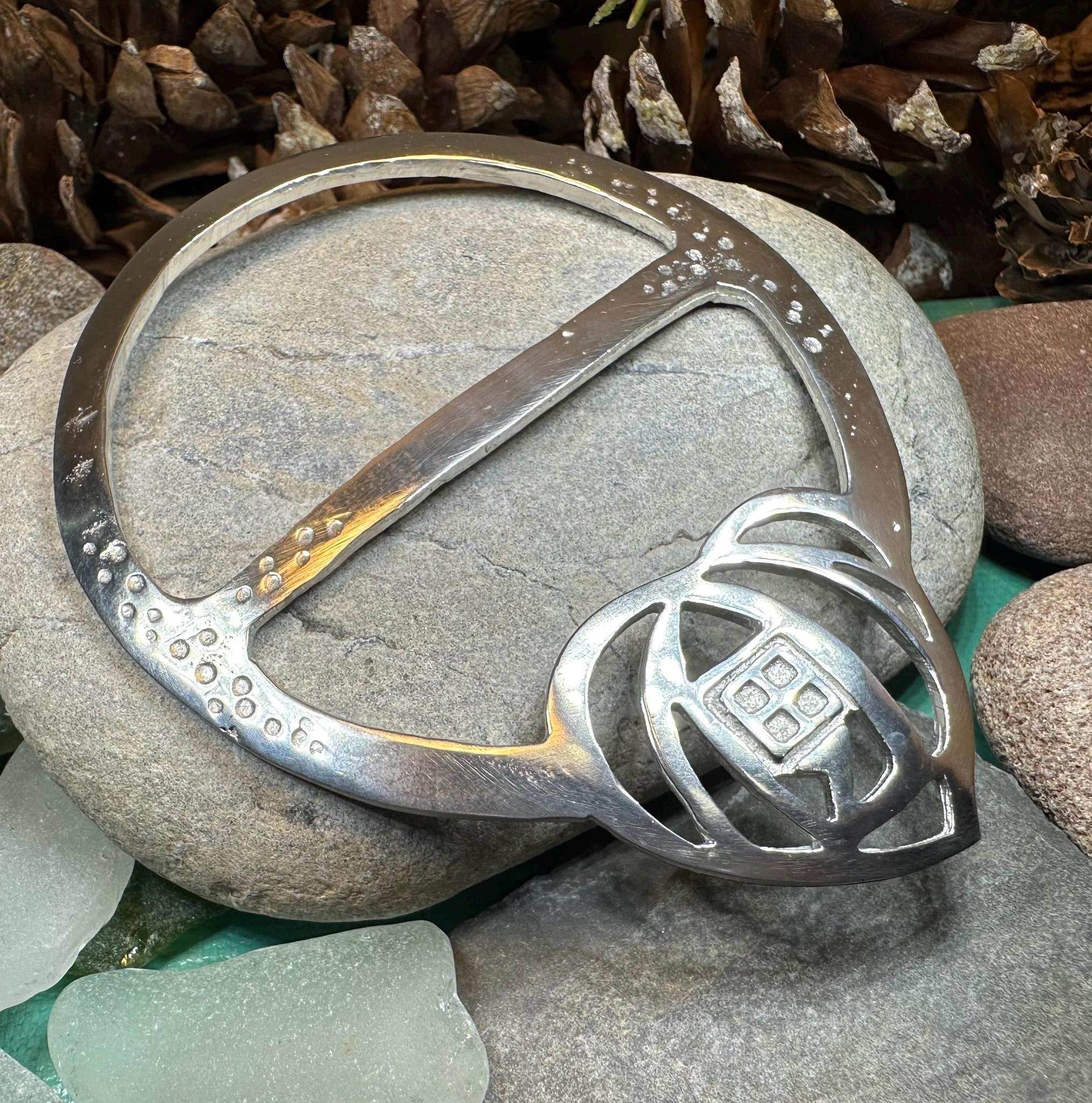 Celtic Mackintosh Heart Scarf Ring - 