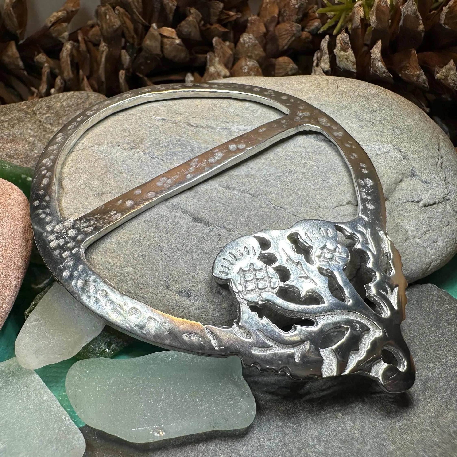 Double Thistle Scarf Ring - 