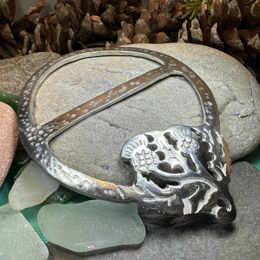 Double Thistle Scarf Ring - 