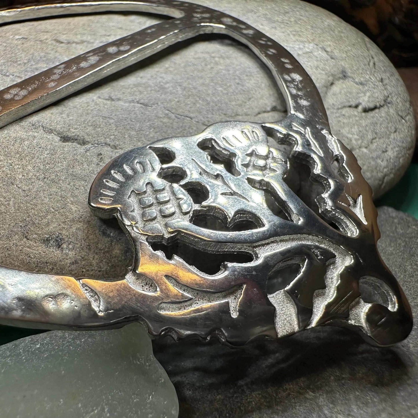 Double Thistle Scarf Ring - 