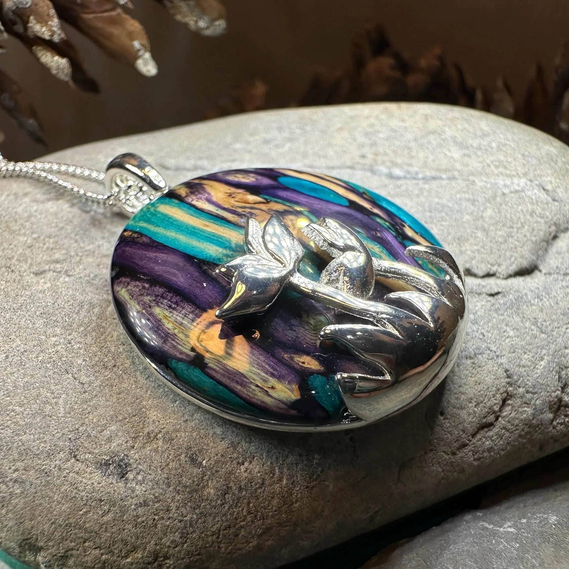 Heathergems Celtic Flower Necklace - Green