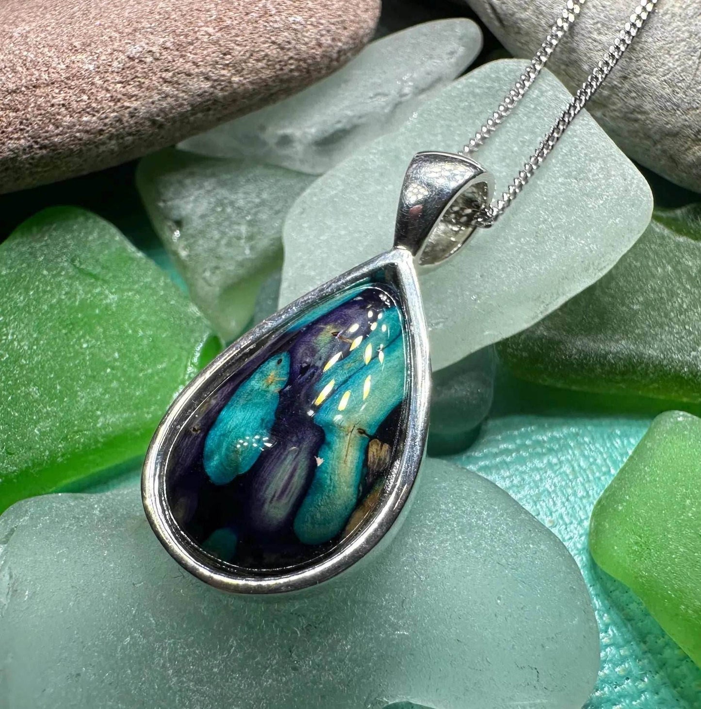 Heathergems Edith Scottish Necklace - Purple Green