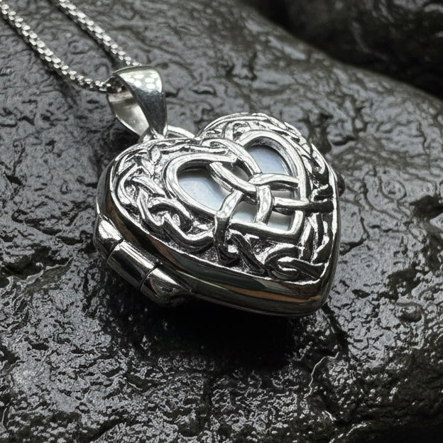 Adoration Trinity Knot Locket Necklace