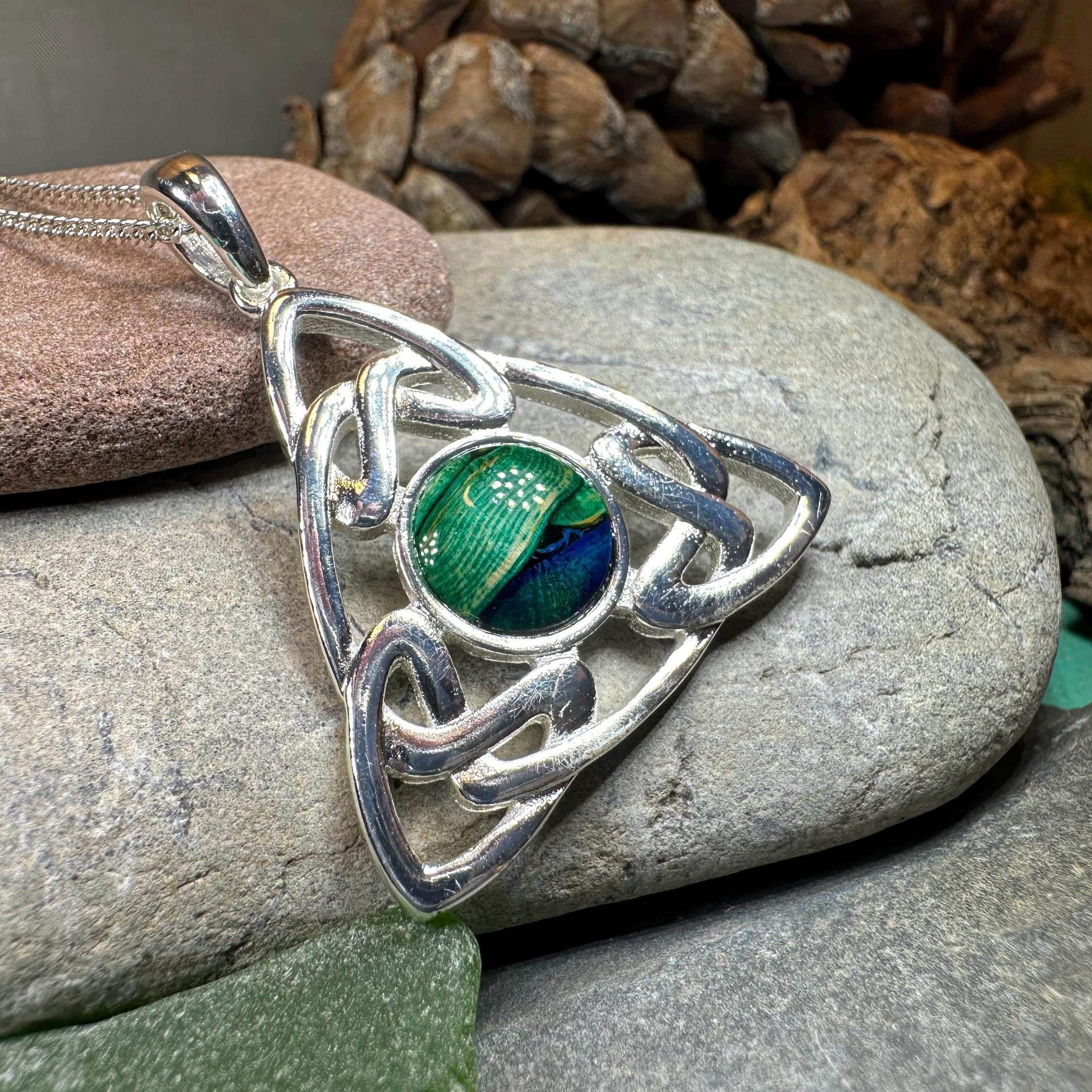 Heathergems Pictish Celtic Knot Necklace - Green