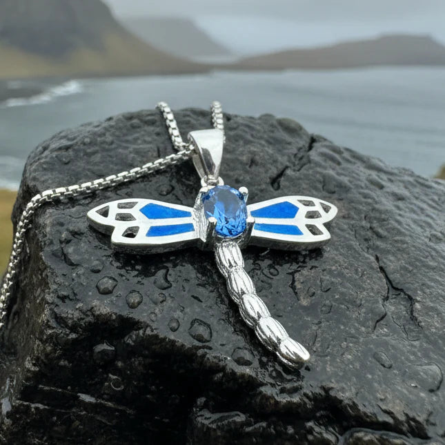 Blue Dream Dragonfly Necklace