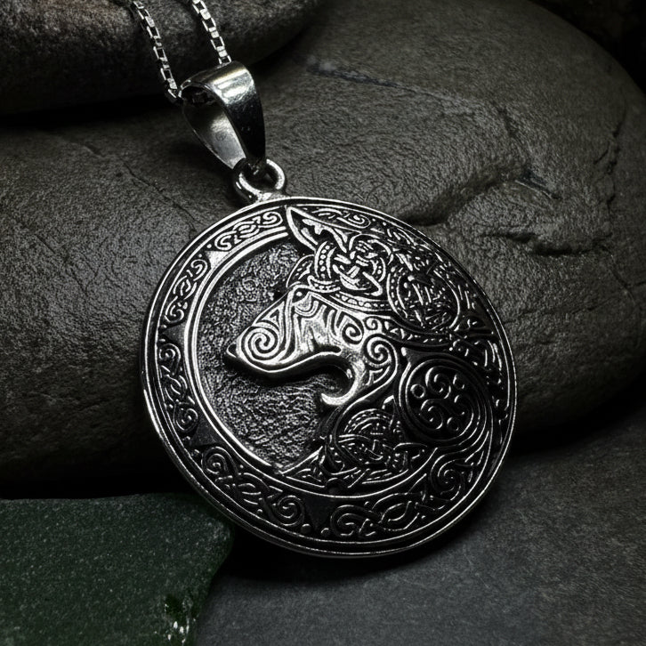 Forest Shadow Wolf Necklace