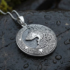 Forest Shadow Wolf Necklace