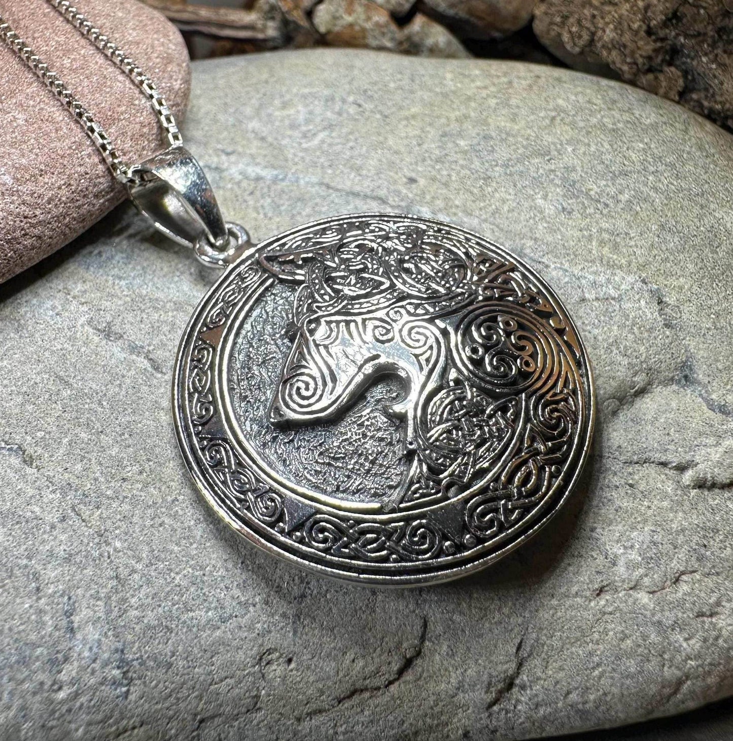 Forest Shadow Wolf Necklace - 