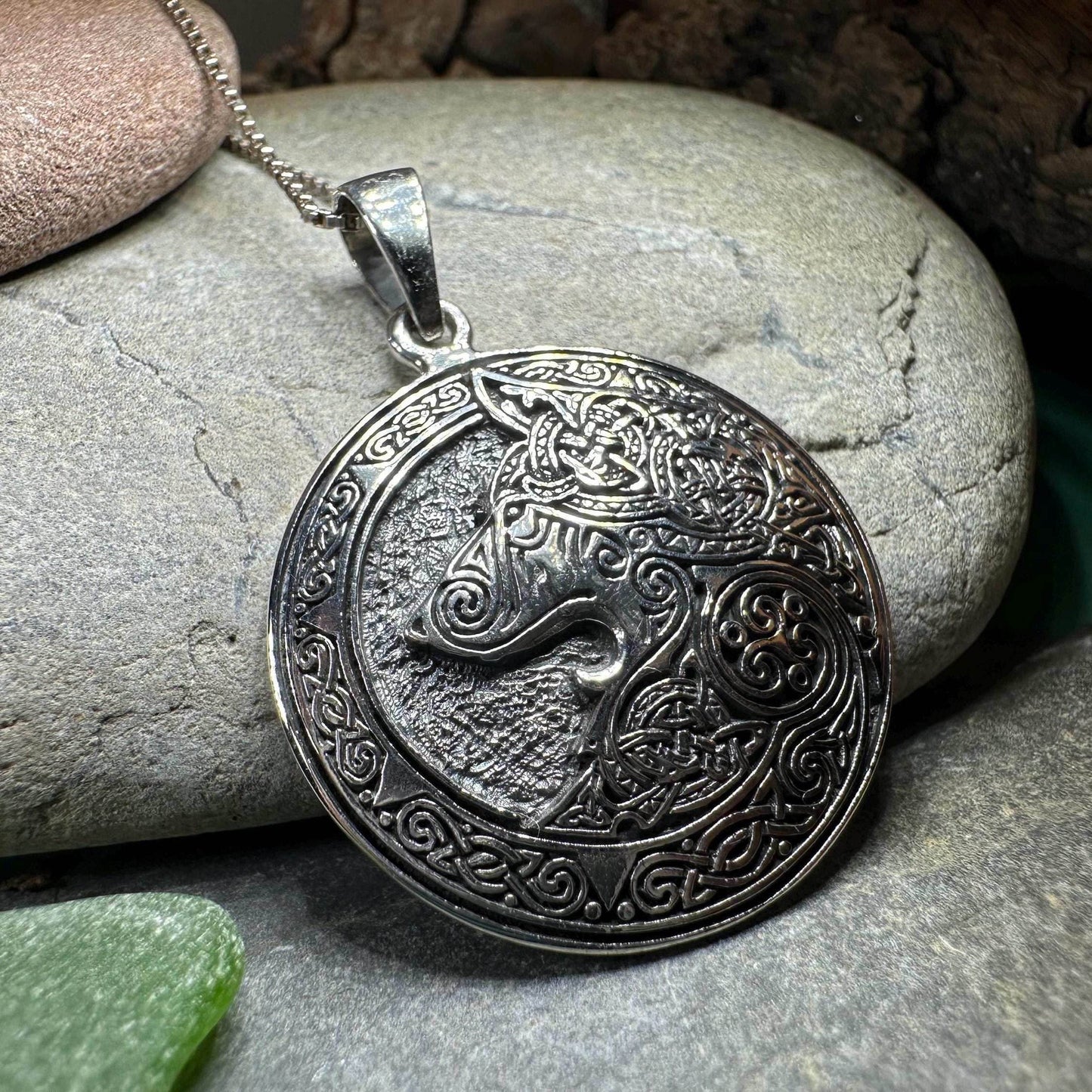 Forest Shadow Wolf Necklace - 