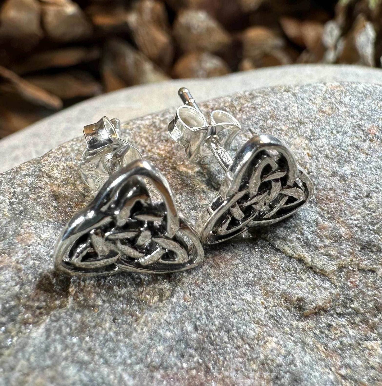Laura Celtic Knot Stud Earrings - 