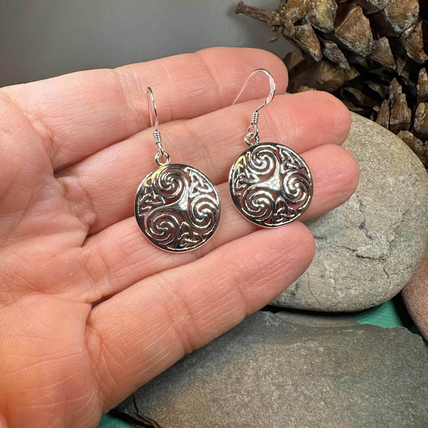 Skara Brae Celtic Spiral Earrings - 