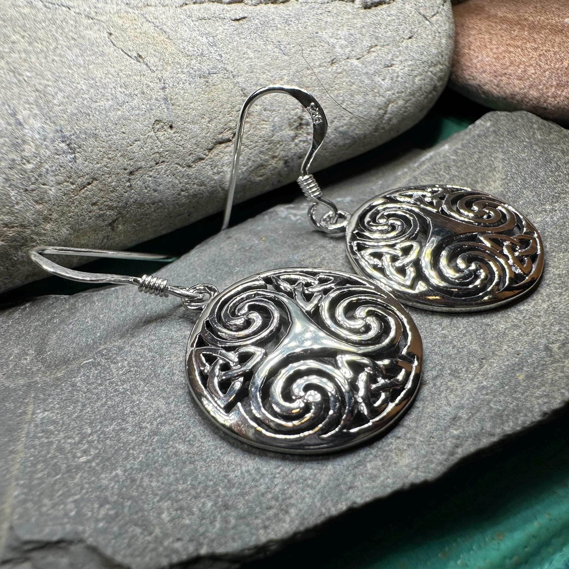 Skara Brae Celtic Spiral Earrings - 