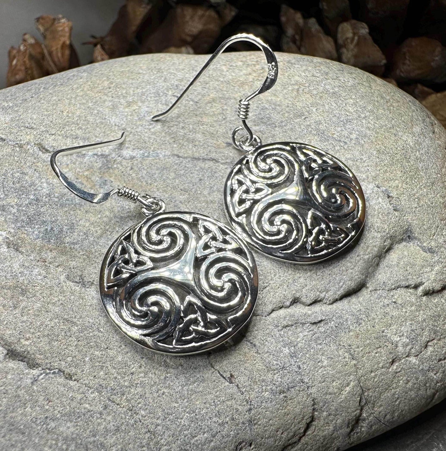 Skara Brae Celtic Spiral Earrings - 