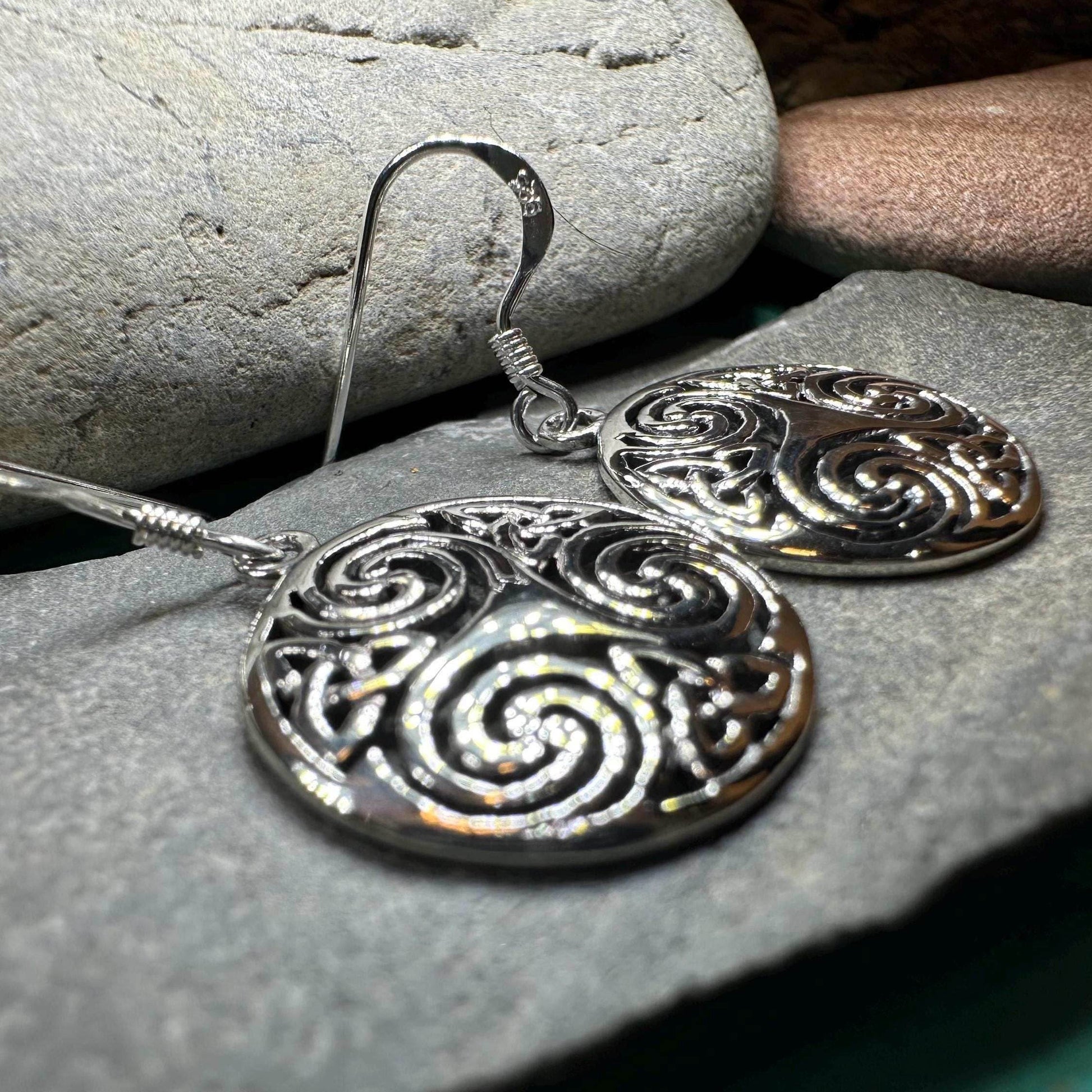 Skara Brae Celtic Spiral Earrings - 