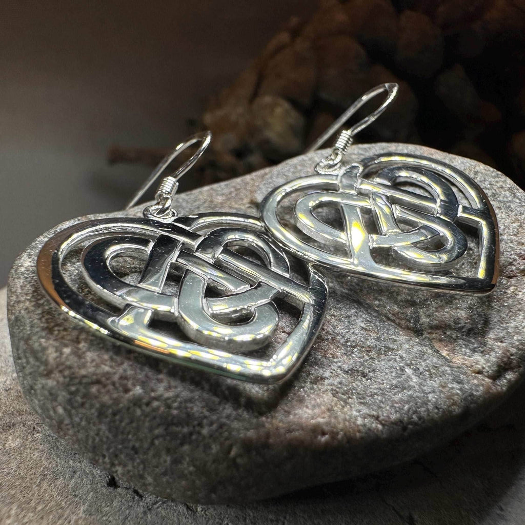 Gràidhear Celtic Heart Earrings - 