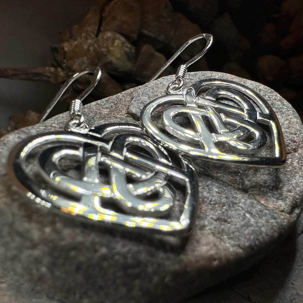 Gràidhear Celtic Heart Earrings - 