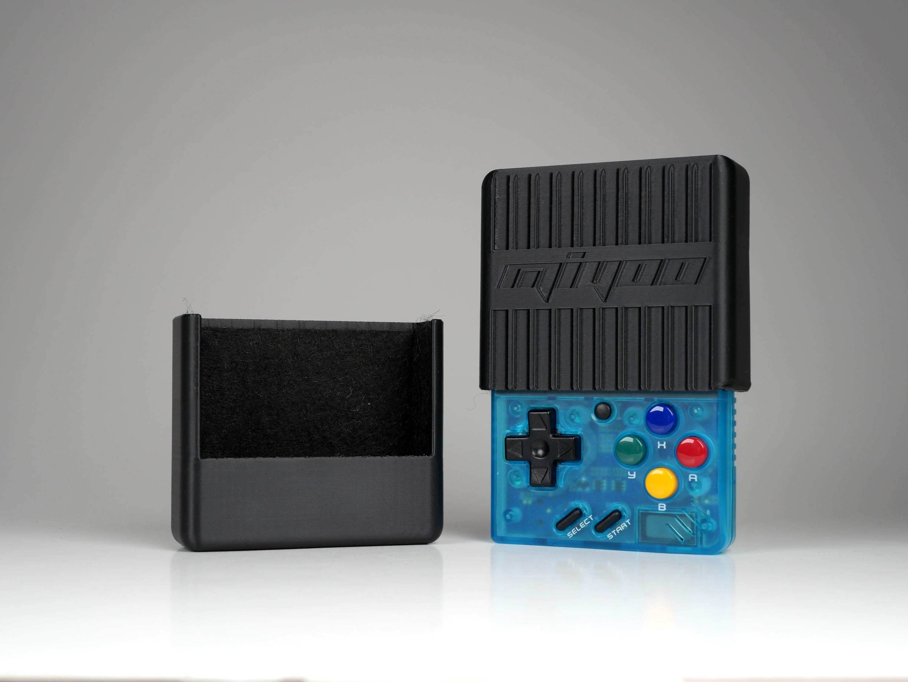 Miyoo Mini V4 Reversible Screen Cover Chin Grip Felt Screen Protector - Blue