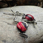 Heathergems Celtic Wiggle Earrings - Purple Red