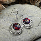 Heathergems Celtic Knot Earrings - Purple Red
