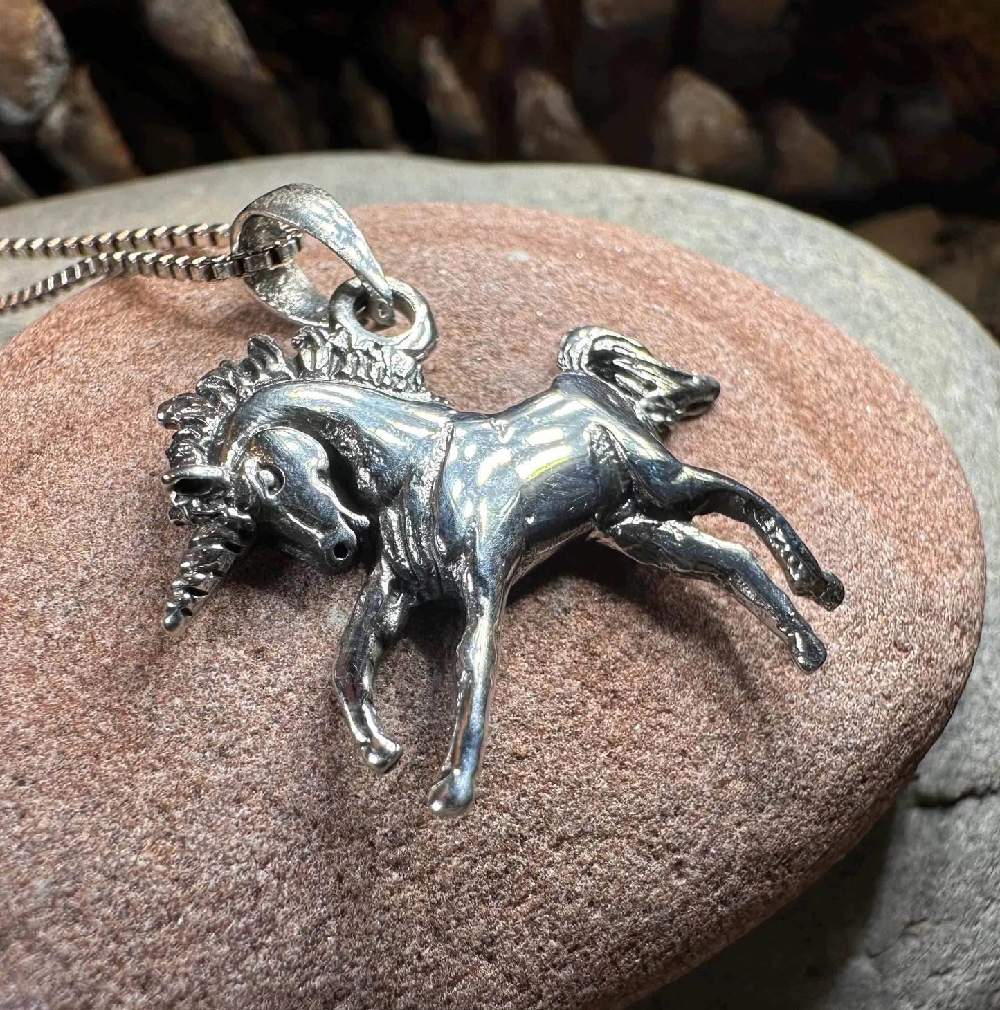 Prancing Unicorn Necklace - 