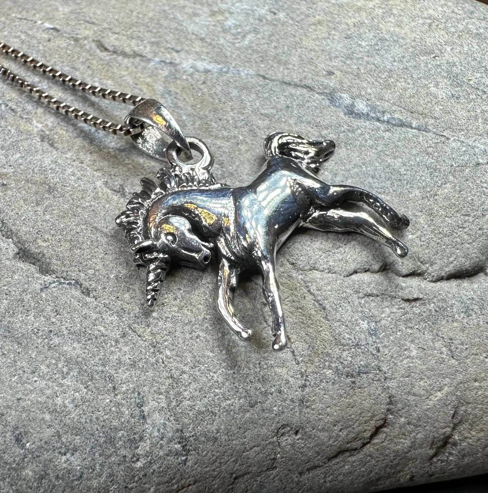 Prancing Unicorn Necklace - 