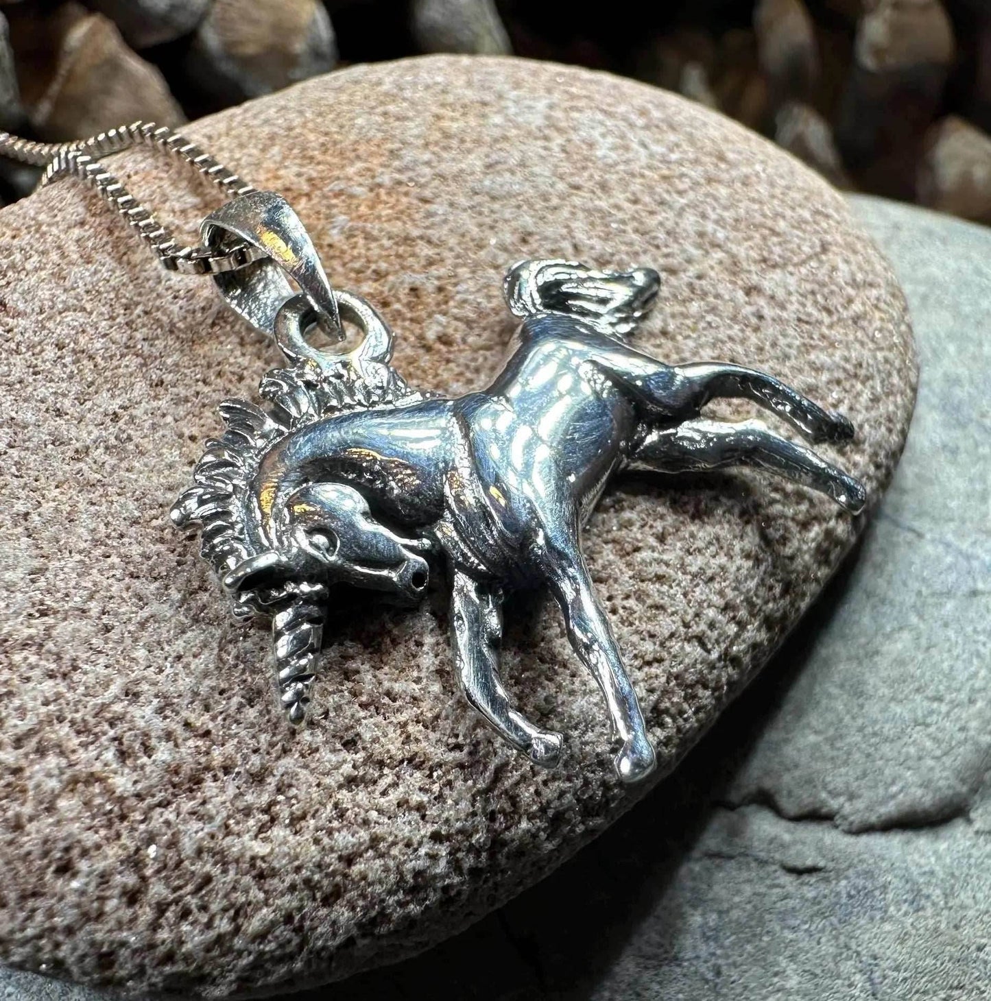 Prancing Unicorn Necklace - 