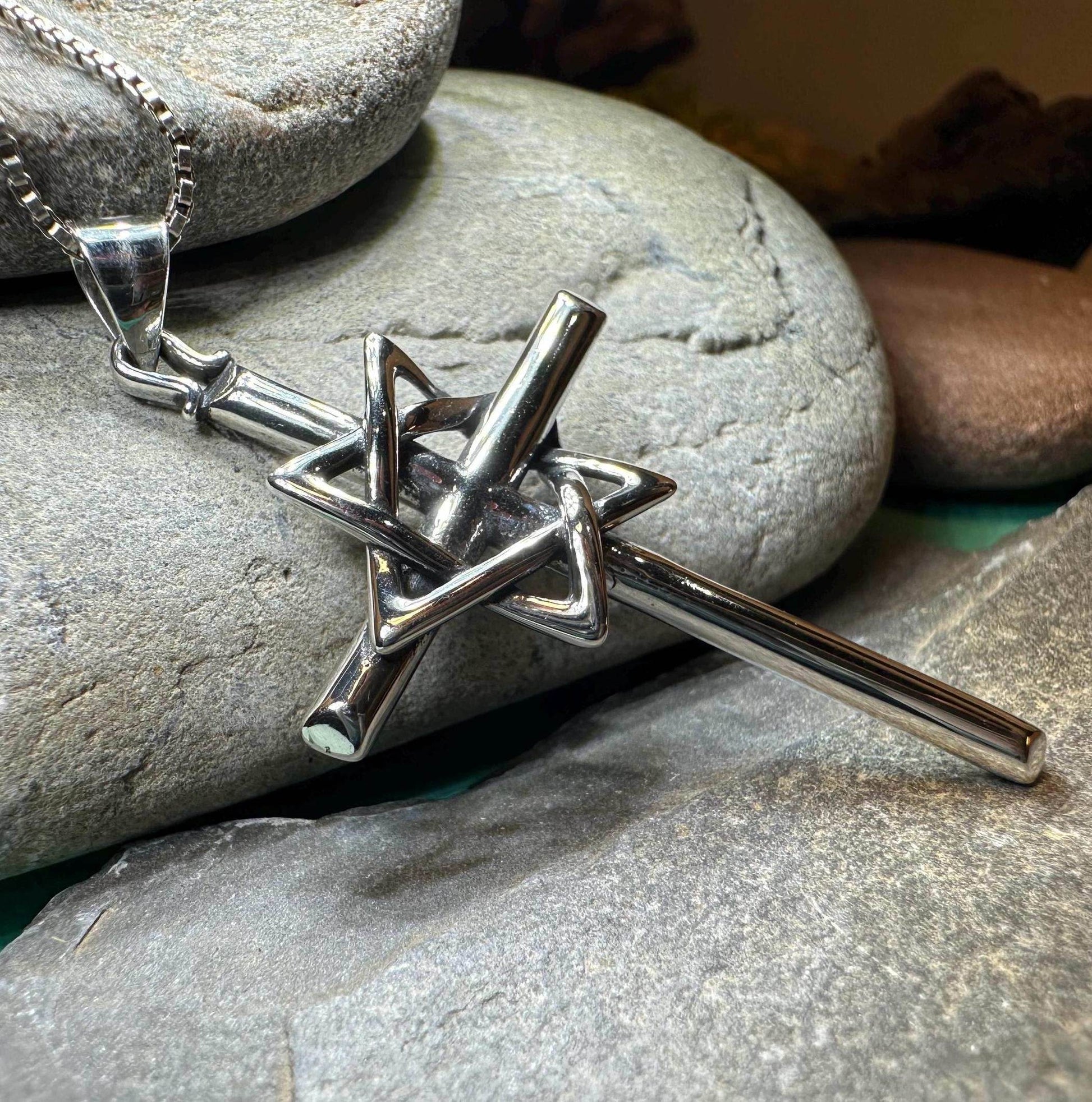 Large Star of David Cross Necklace - 18