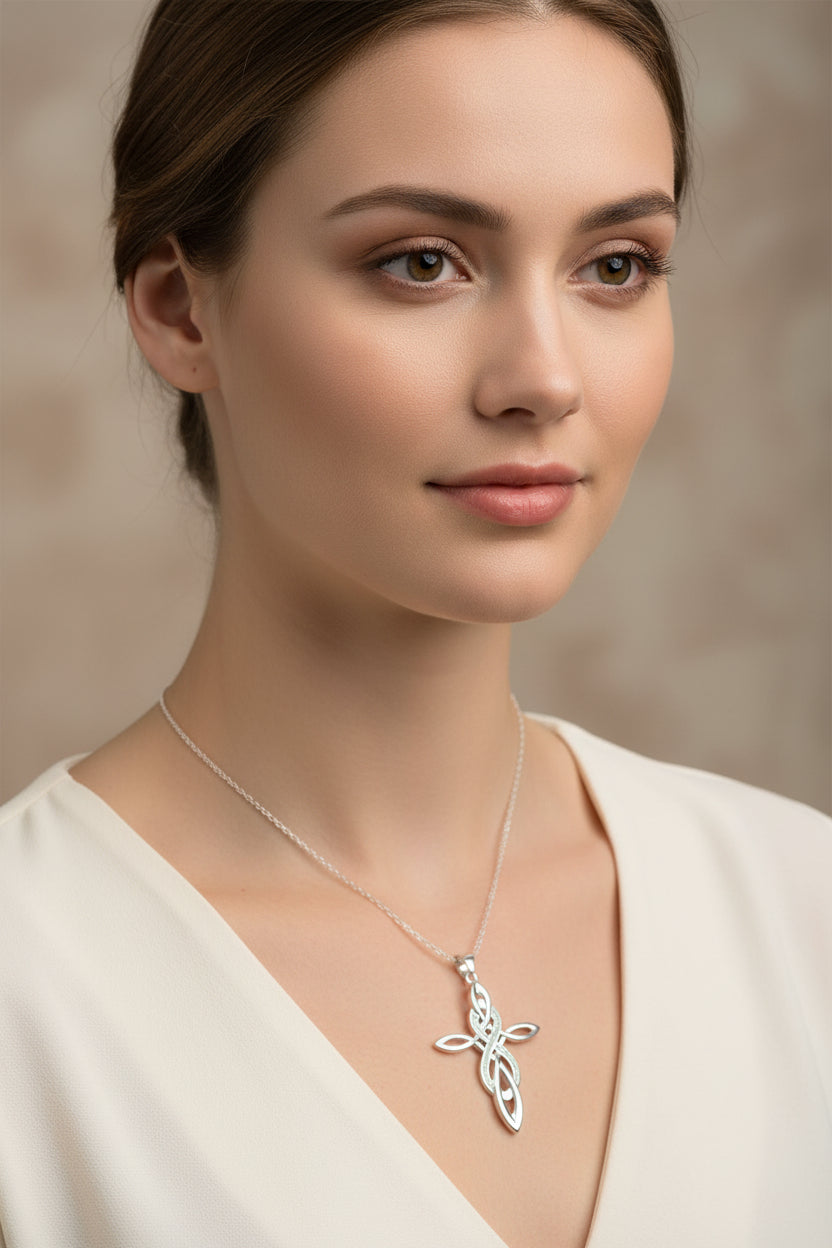 Infinity Celtic Cross Necklace